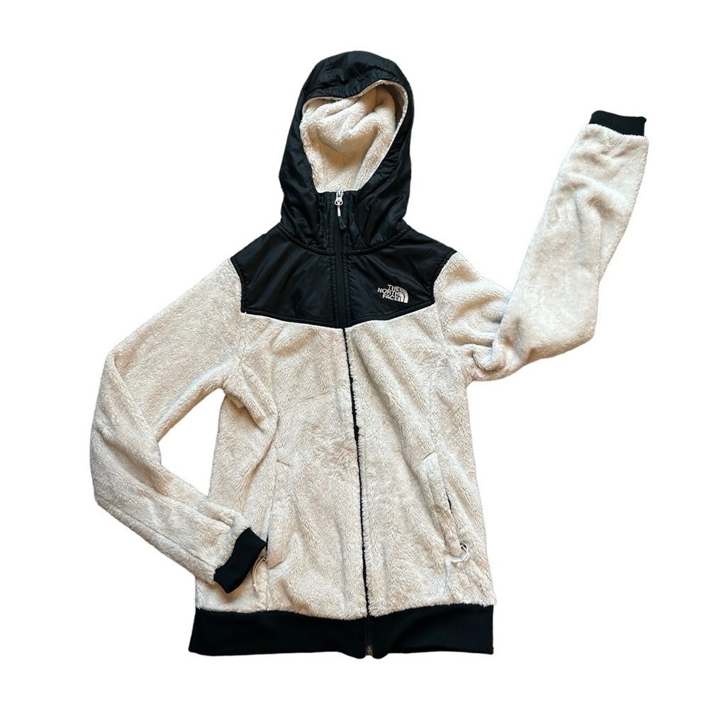 North Face Jacket Fleece Womens cream and Black size XS
